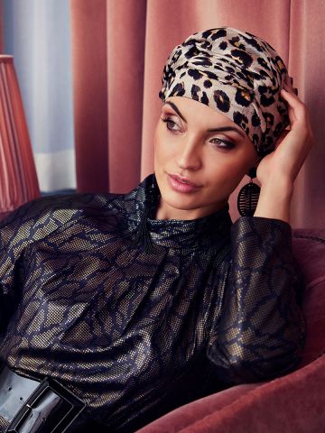 HocAmber Turban Set | Gold Glitter Leo