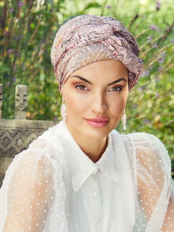 HocAmber Turban Set | Pastel Rose Bouquet