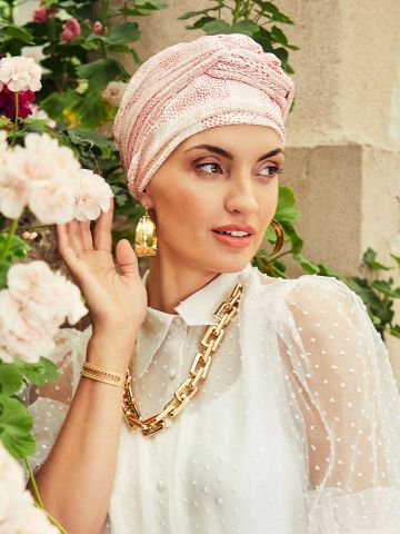 HocAmber Turban Set | Red Golden Glam
