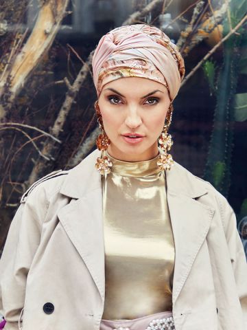 HocAvalon Turban Set | Soft Pastel Rose