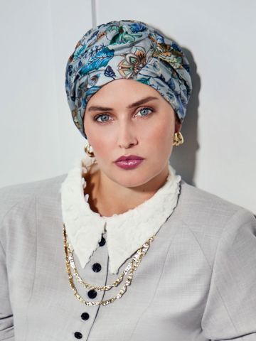 HocCiana Turban | Paisley Love - Blue/Grey