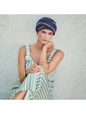 1523 HocEmmy - V Turban 0777 Shades of Blue w/Gold