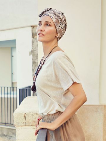 HocLotus Turban | Beige Ornaments