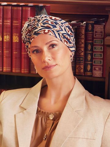 HocLotus Turban | Endless Shapes Of Blue