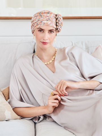 HocLotus Turban | Orange Elements