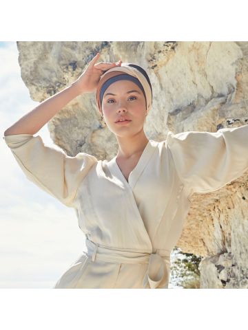 1543 HocMary - V Turban Grey Cappuccino Mix