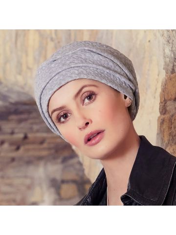 1470 HocNelly - V Turban 0673 Braided Grey melange