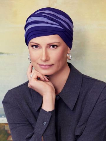 HocShanti Turban | Dark Blue/Light Lilac