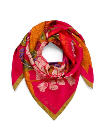 Silk Scarf | Bouquet – Pink (90x90)