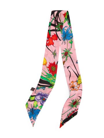 Twilly Scarf | Living Garden – Pink (5x85)